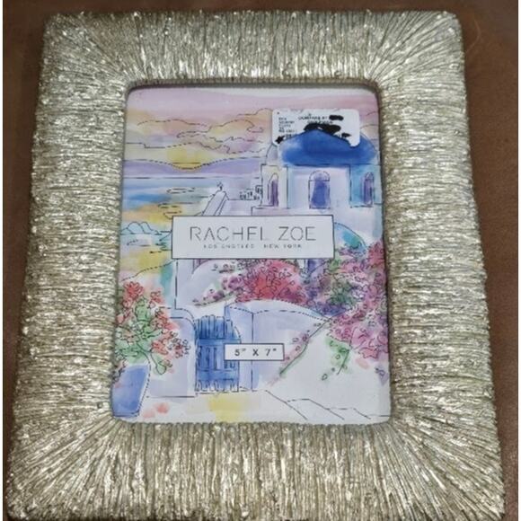 Rachel Zoe Silver Gold Textured Photo Frame – 5x7 New - Picture 1 of 4